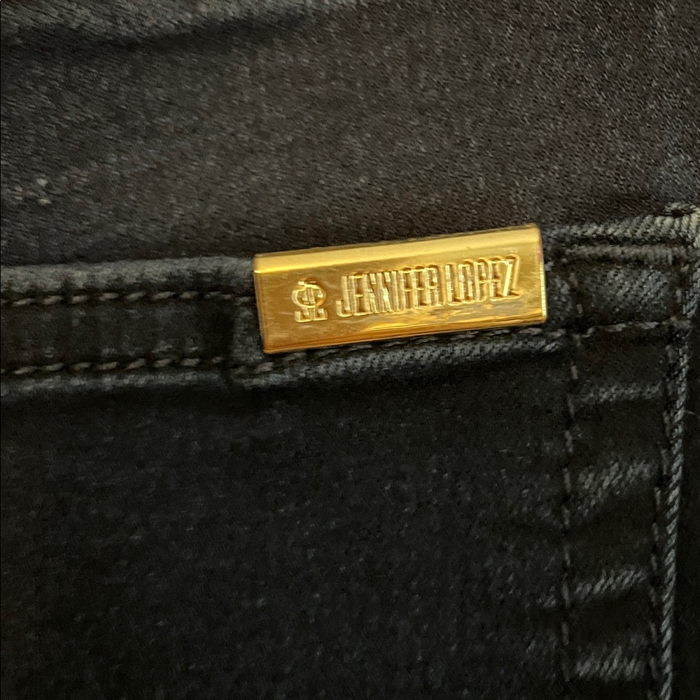 Jennifer Lopez Navy  Skinny Ankle Pants with Gold Zippers - Picture 5 of 7